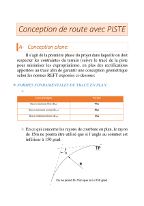 COURS PISTE
