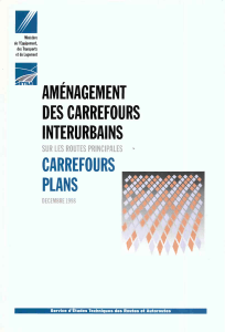 Aménagement Carrefours Interurbains : Guide Technique Plans