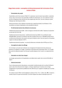 Rapport de stage : Conception et dimensionnement de structures