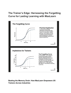Combatting the Forgetting Curve with MaxLearn