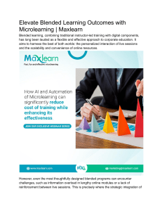 Elevate Blended Learning Outcomes with Microlearning   Maxlearn