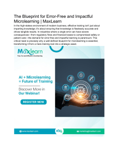 The Blueprint for Error-Free and Impactful Microlearning   MaxLearn