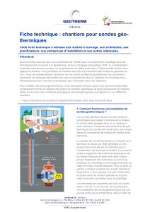 Sondes g&eacute;othermiques : guide technique pour chantiers
