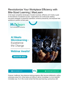 Revolutionize Your Workplace Efficiency with Bite-Sized Learning   MaxLearn