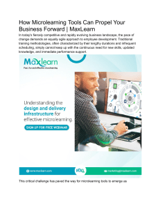 How Microlearning Tools Can Propel Your Business Forward   MaxLearn (1)