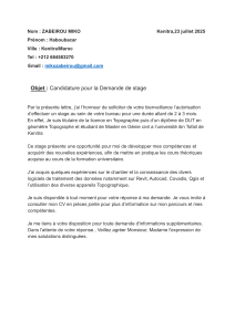 Motivation pour le stage