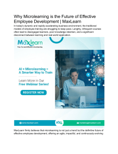 Why Microlearning is the Future of Effective Employee Development   MaxLearn