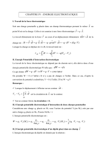 Énergie électrostatique : Cours complet