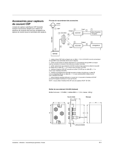Accessoires pour capteurs de courant CSP : Manuel technique