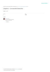 March&eacute;s financiers : Fonctionnement et typologie