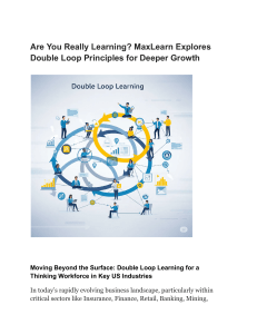 Double Loop Learning: MaxLearn for US Industries