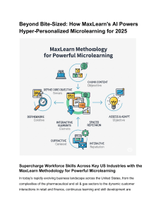 Beyond Bite-Sized  How MaxLearn's AI Powers Hyper-Personalized Microlearning for 2025