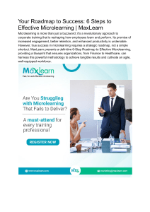 Microlearning Roadmap: 6 Steps to Effective Training