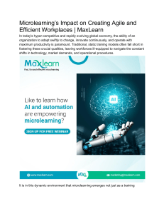 Microlearning’s Impact on Creating Agile and Efficient Workplaces   MaxLearn
