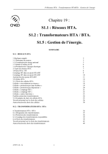 Réseaux HTA, Transformateurs, Gestion de l'énergie - Cours