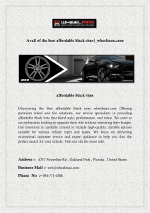 Avail of the best affordable black rims