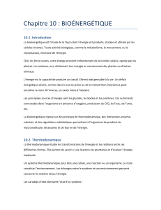 Bioénergétique Chapitre10 UNIKIN