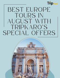 Europe Travel Package – Explore Iconic Cities & Cultures