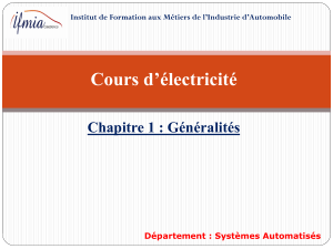Cours d'électricité : Généralités