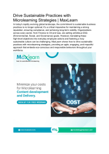 Microlearning for Sustainable Practices | MaxLearn