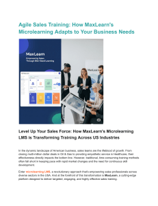 Agile Sales Training with MaxLearn's Microlearning LMS