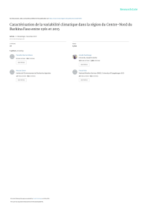 Variabilit&eacute; climatique au Burkina Faso (1961-2015)