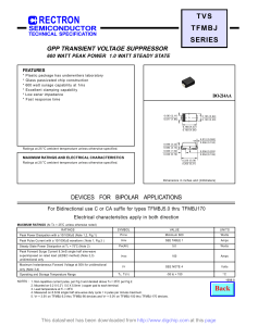 TFMBJ Series Transient Voltage Suppressor Datasheet