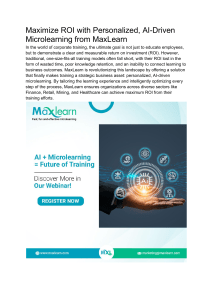 Maximize ROI with Personalized, AI-Driven Microlearning from MaxLearn