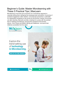 Microlearning Guide: 5 Practical Tips for Beginners | MaxLearn