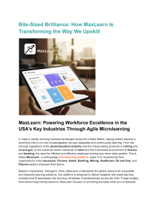 MaxLearn: Agile Microlearning for Workforce Upskilling in the USA