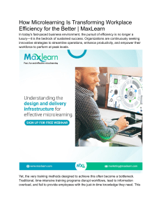 Microlearning: Transforming Workplace Efficiency | MaxLearn