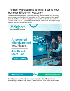 Microlearning Tools for Business Scaling | MaxLearn