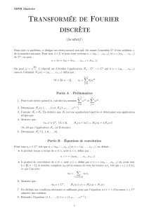 Transformée de Fourier Discrète : Exercices MPSI