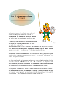 SSP 020 Bo&icirc;te de vitesses automatique - Bases