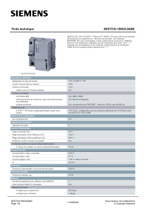 Fiche technique SIMATIC DP, CPU 1510SP F-1 PN