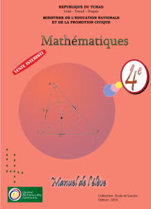 Livre de Maths 4eme TCHAD