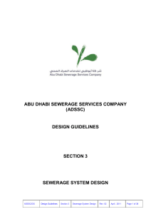 Sewerage System Design Guidelines - ADSSC