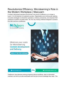 Revolutionize Efficiency  Microlearning’s Role in the Modern Workplace   MaxLearn