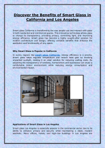 Discover the Benefits of Smart Glass in California and Los Angeles