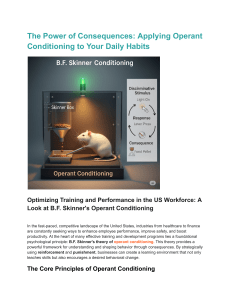 The Power of Consequences  Applying Operant Conditioning to Your Daily Habits