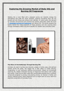 Exploring the Growing Market of Body Oils and Burning Oil Fragrances