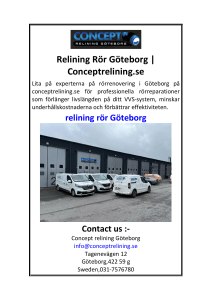 Relining Rör Göteborg  Conceptrelining.se