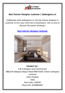 best interior designer lucknow