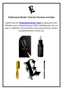 Professional Barber Tools for Precision and Style