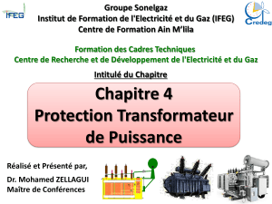 Protection des Transformateurs de Puissance - Chapitre 4