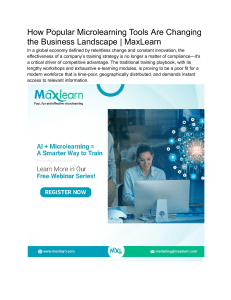 Microlearning Tools: Transforming Business Training