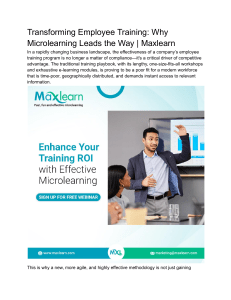 Transforming Employee Training  Why Microlearning Leads the Way   Maxlearn