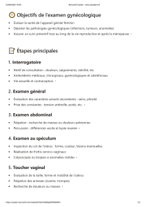 Examen gynécologique : Objectifs et étapes