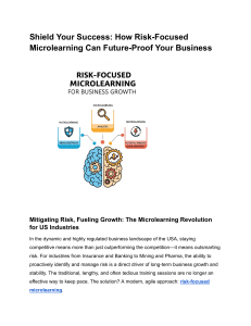 Shield Your Success  How Risk-Focused Microlearning Can Future-Proof Your Business