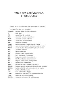 Abr&eacute;viations et Sigles de l'Imp&ocirc;t sur le Revenu en France